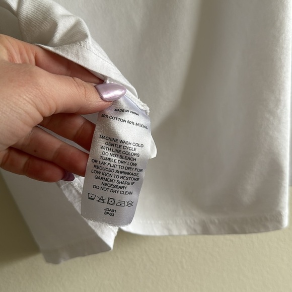 Quince Cotton Modal White Muscle Tank Top - Picture 5 of 8